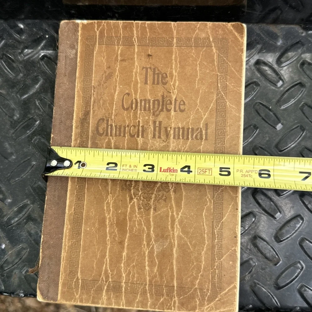 Antique 1925 Church Hymnal‎ Shaped Note Vintage Primitive Farmhouse Decor